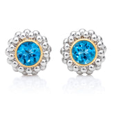 Blue Topaz Stud Earrings